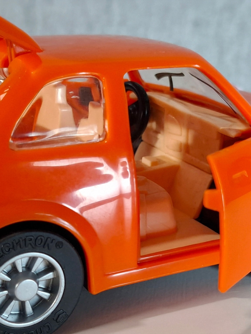 Disney Rare CARS  Orange Cartoon Face Toy Car with Blue Eyes - Picture 8 of 11